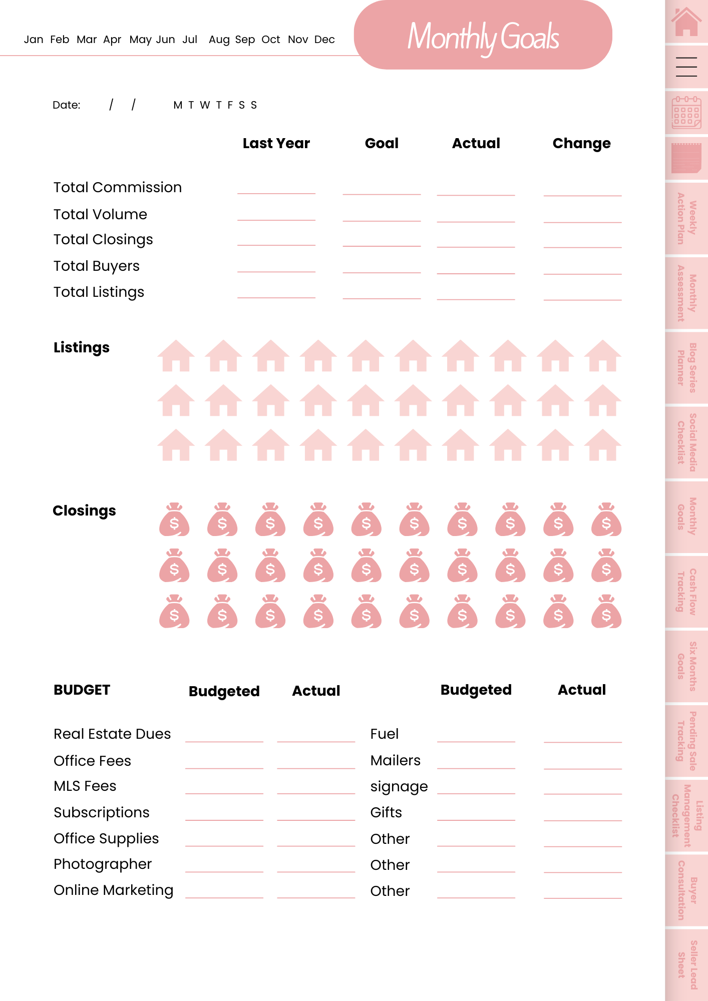 Real Estate Agent Planner - Your Ultimate Productivity Companion